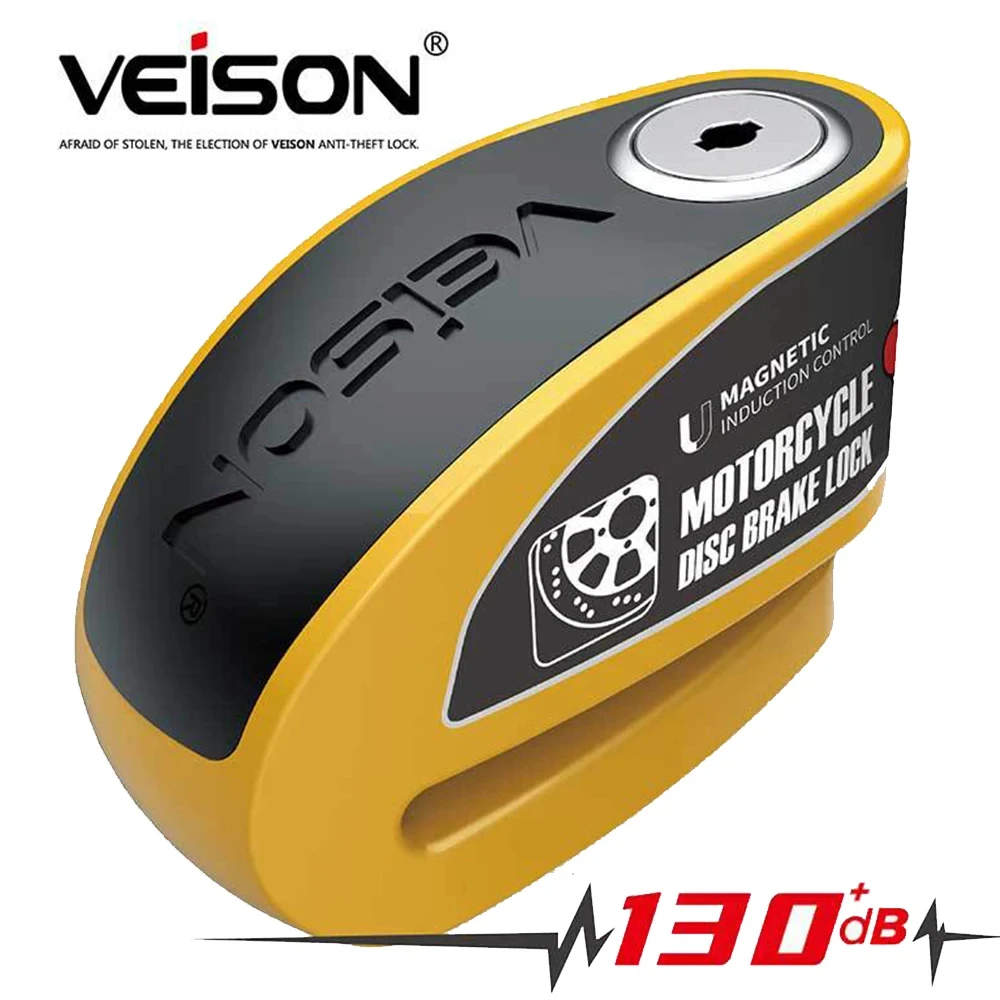 Motorcycle Disc Lock 130DB Bike Security Anti-Theft Brake Rotor Padlock Waterproof