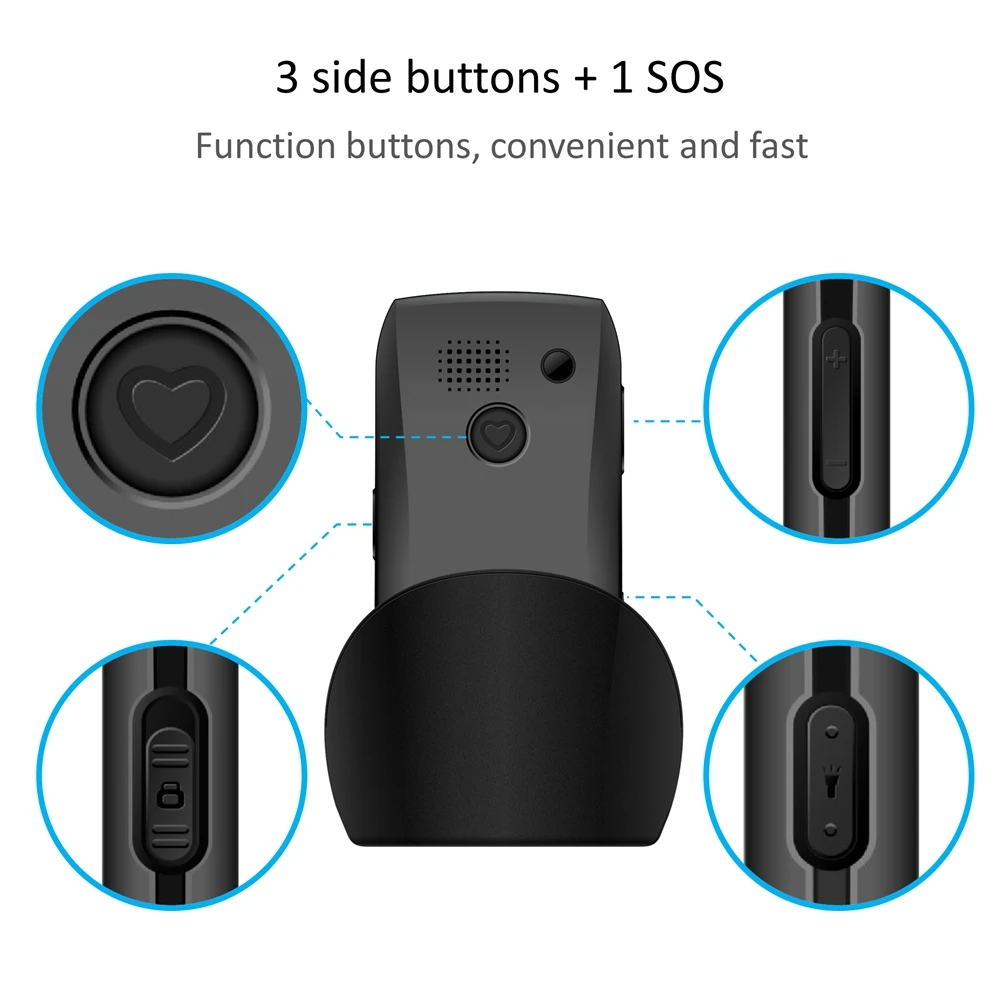 Artfone C1+ Bar Senior Mobile Phone LTE 4G Net With Charging Dock Big Keypad  For Elderly Dual Sim One Key SOS FM 1400mAh Cell 6