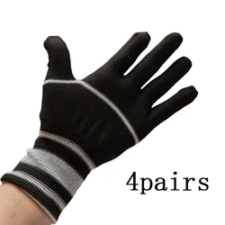 Gardening and Outdoor Activity Thorn - Proof Lightweight Gloves, 4 Pairs - Breathable and Sun Protection (Black 4pairs)