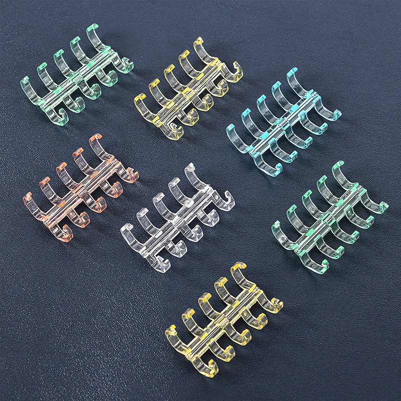 Plastic Binding Rings Book Binding Supplies 100 Pcs 5 Hole Loose-leaf Spring Spiral Rings For Kid A4 A5 A6 Paper Notebook Stationery Office Supplies