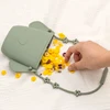 Portable BPA Free Silicone Snack Bags Reusable Feeding Food Storage Container Preservation Bag With Pacifier Chain Baby Stuff 4