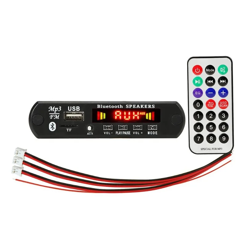

2*25W Class D Stereo Audio Digital Power Amplifier Decoder Bluetooth-Compatible DIY USB AUX Record FM Radio MP3 Player Module