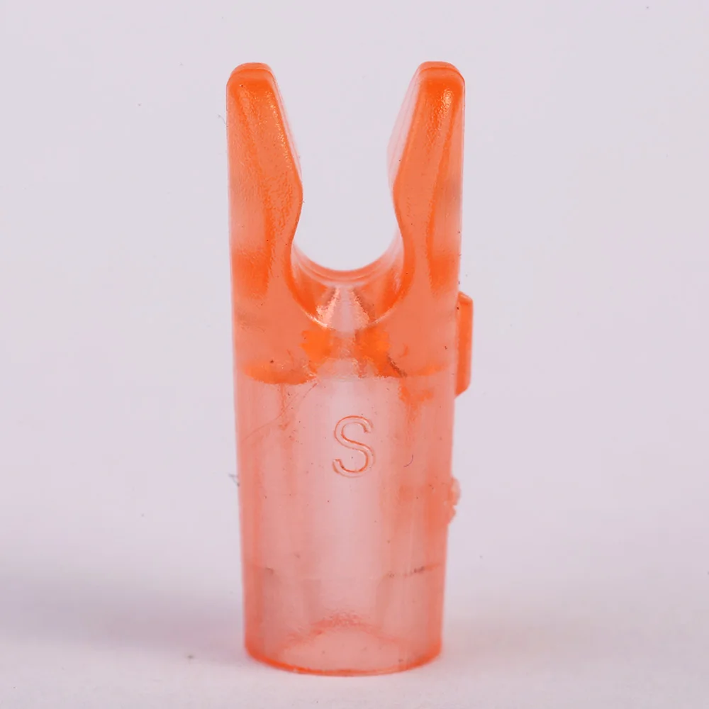 Lot De 30 Encoches Pour Flèches De Tir à L'arc - 6,2 Mm, Insert Plastique, Transparent Orange
