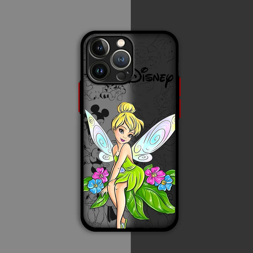 thumbnail image 1 of Case For Apple iPhone 11 13 15 14 Pro Max 12 Mini 7 8 Plus XR X XS XE 6 6S Skin Feel Scrub Phone Cover TPU Disney Princess Shell, 1 of 5