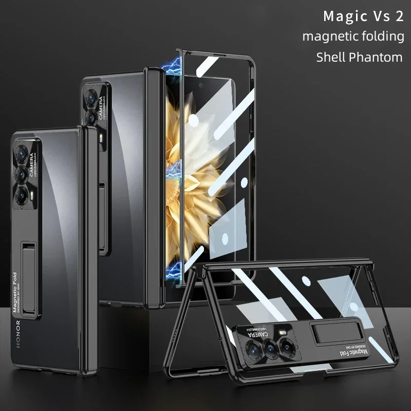

Applicable to Honor MagicVs2 folding screen mobile phone case Magic Vs2 electroplating transparent all-inclusive protective case