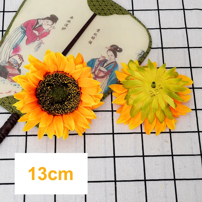 Sunflower Head Artificial Flower Decorations - Pack of 5/10/20 for Home and Window Décor