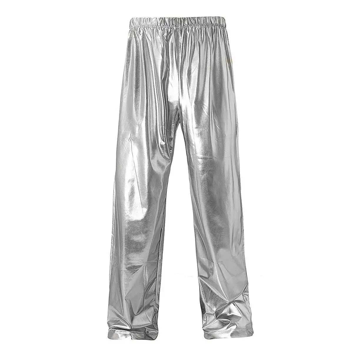 Mens Elastic Waist Loose Fit Dance Pants