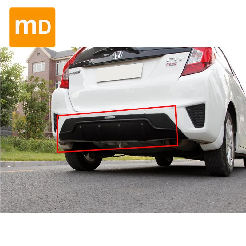 

For 2014-2017 Honda Fit GK5 Glossy Black Rear Bumper Diffuser Spoiler Lip Trunk Wing Body Kit Splitter Cover Trim