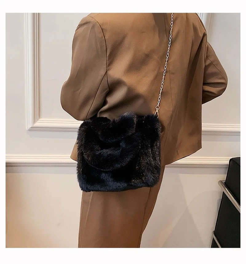 Faux Fur Tote Bag for Women 2023 New Soft Furry Plush Crossbody Bags  Designer Top-handle Handbags Warm Purses Bolsa Feminina - AliExpress