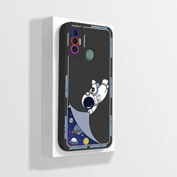 Cute Cartoon Flowers Silicone Phone Case - Soft Back Cover for Spark 7 (Black - A01)