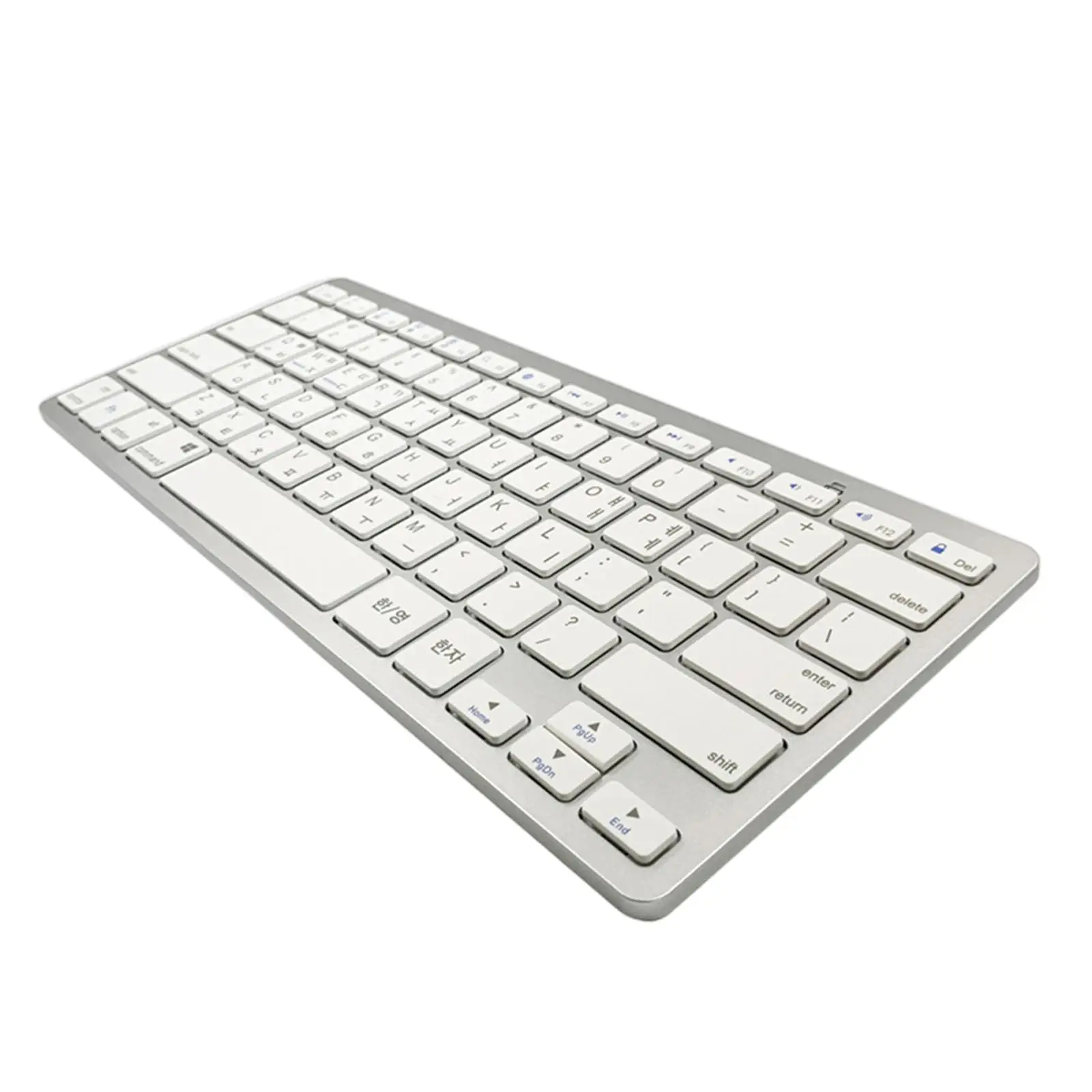 Portable Silver Mini Korean 78 Keys Wireless Bluetooth Keyboard for Portable Silver Mini Korean 78 Keys Wireless Bluetooth Keyboard for