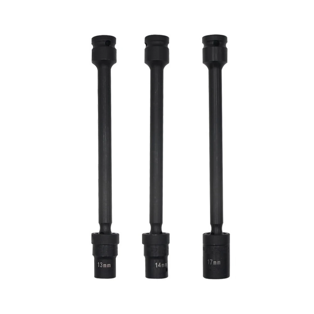 

3pcs 1/2inch H13-H17 Extra Long Deep Socket Wrench Hex Head Automotive Repair Chromium-vanadium Steel Hand Tools Accessories