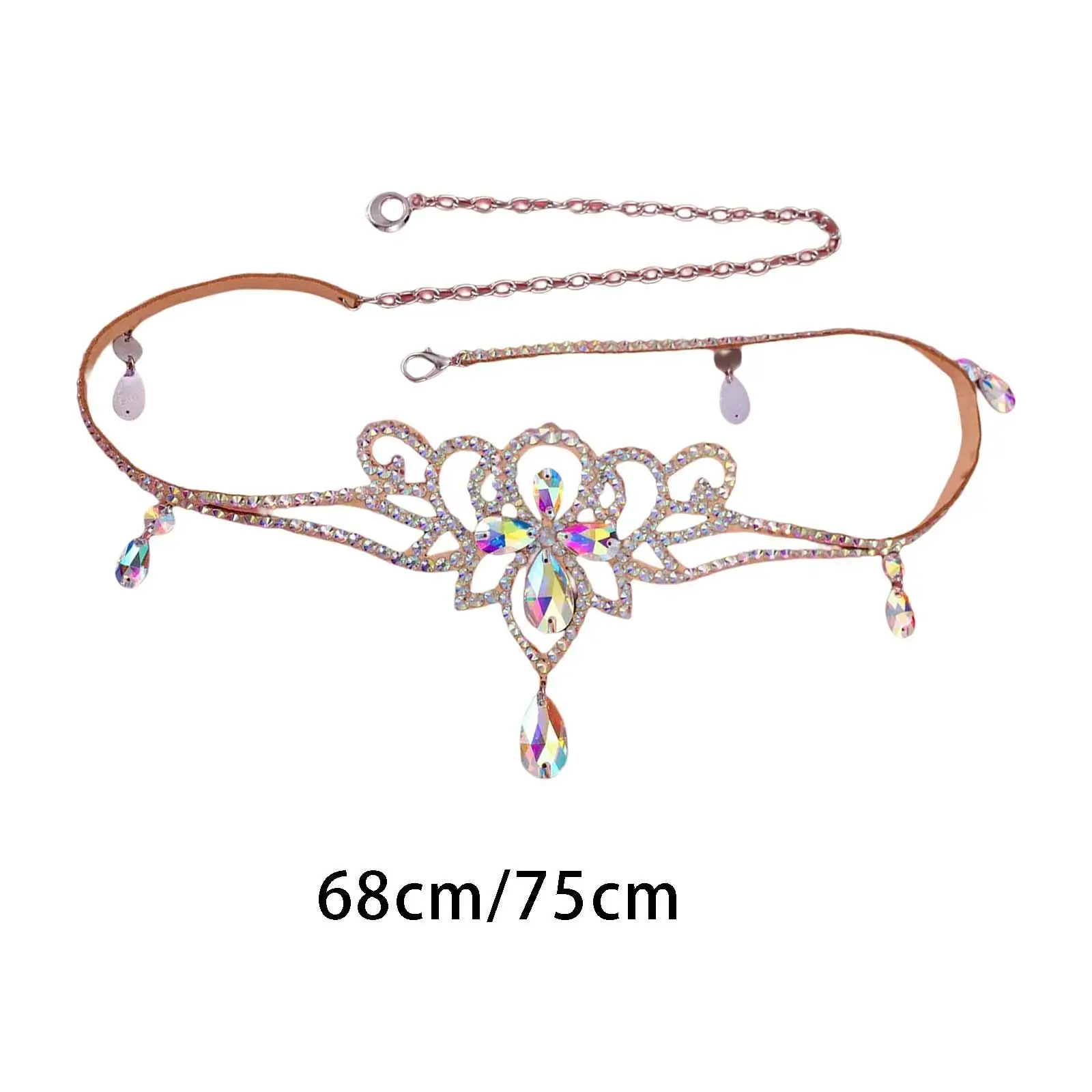 

Fashion Women Waist Chain Belly Dancing Belt Jewelry Dancewear Outfit Costume Rhinestone for Bellydance Performance