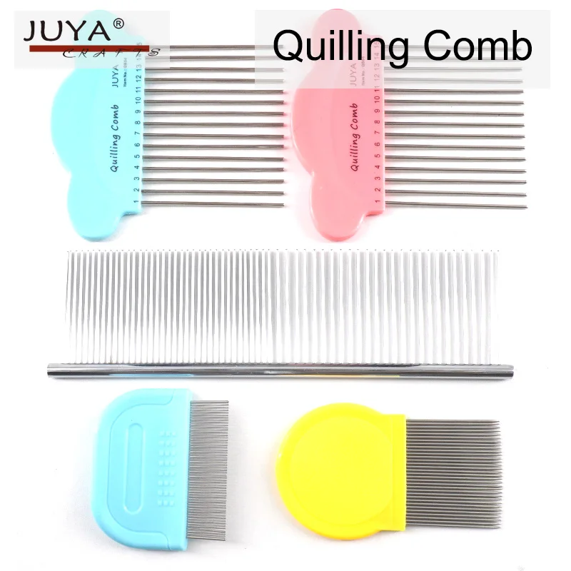 JUYA Quilling Comb, 4 styles, Blue and Pink is traditional style, 2