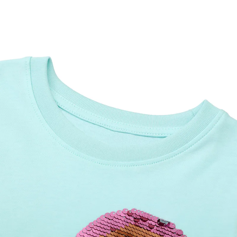 2025 New Kids Clothes Summer Dress Baby Girls Cartoon Sequin Rainbow Dresses Children's Clothing Vestidos Cotton