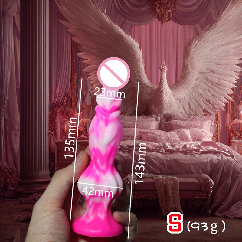 Wolf Penis Liquid Silicone Dog Knot Dildo Butt Plug Monster Dildo Alien Penis Sexy Adult Female Toy Butt Plugs