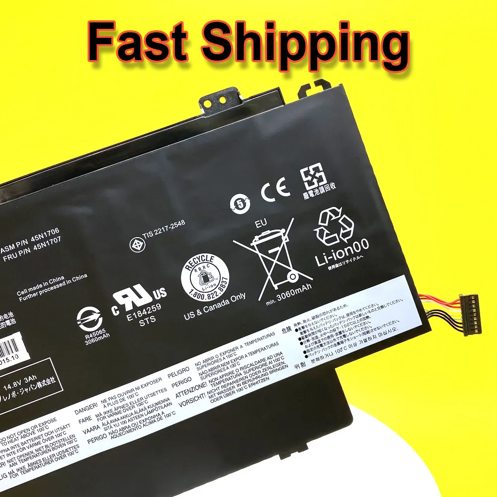 Bateria do Portátil 14.8v 47wh para Lenovo Thinkpad s1 120 S240 20cd 20c0 Ioga 12 20dl 20dk Pro 45n1705 45n1707 45n1704 45n1706 - Imagem 5