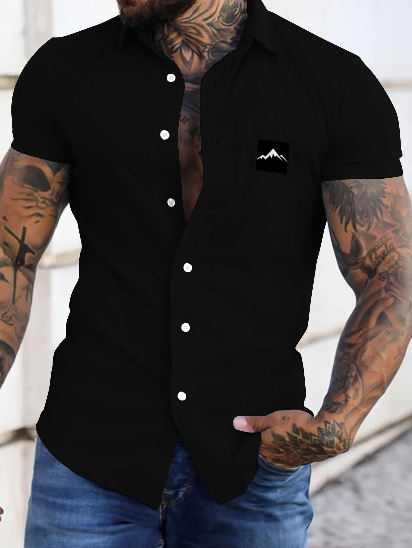 Men's Summer Casual Loose Cardigan Men's Short-sleeved Shirt Trend T-Shirt casual shirt