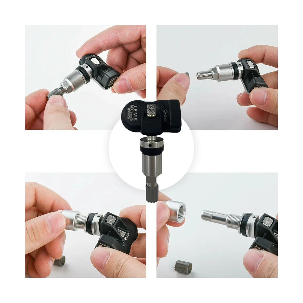 

8Pcs Programmable TPMS Sensor 315MHZ+ 433MHz 2 in 1 Tire Pressure Monitor System Universal Editable TPMS Tool for-