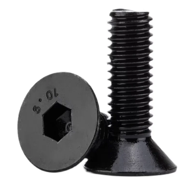 50 stücke 20 stücke 10 stücke 5 stücke Din7991 M2 M 2,5 M3 M4 M5 M6 M8 10,9 Schwarz Inox hex Buchse Flache Senkkopf Cap Spielzeug Schraube