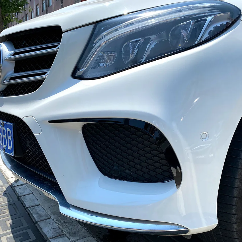 Spoiler Anteriore Per Mercedes GLE W166 C292 Coupe 2015-2018 - In Nero Lucido - Foto 9