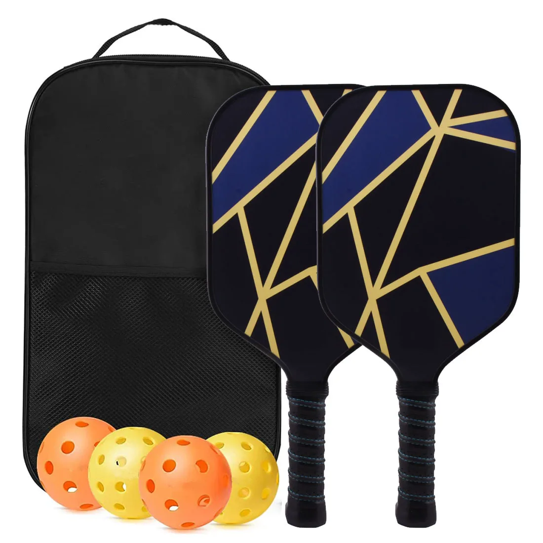 

Glass Fiber Pickleball Paddles Honeycomb Board Indoor/Outdoor Pickleball Balls Carry Bag