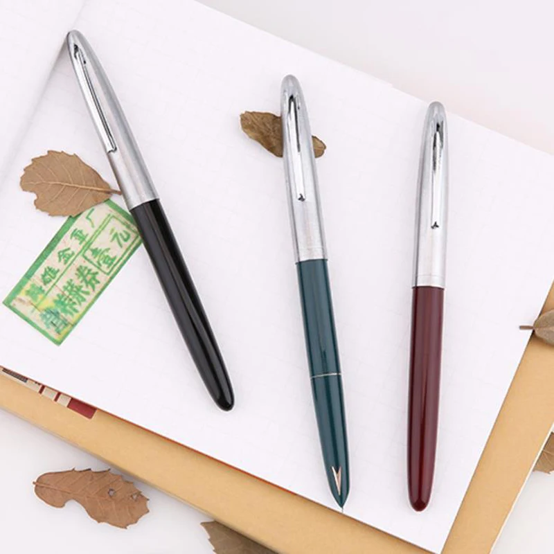 HERO 329-2 Fine Quality Fountain Pen Arrow Mark 329 Horse Head Pattern Financial Ink Pen Iridium Fine Nib 0.5mm Writing Supplies hongdian 1843 fountain pen metal wave pattern voyager series beautiful ripples iridium ef f nibs school office supplies ink pens