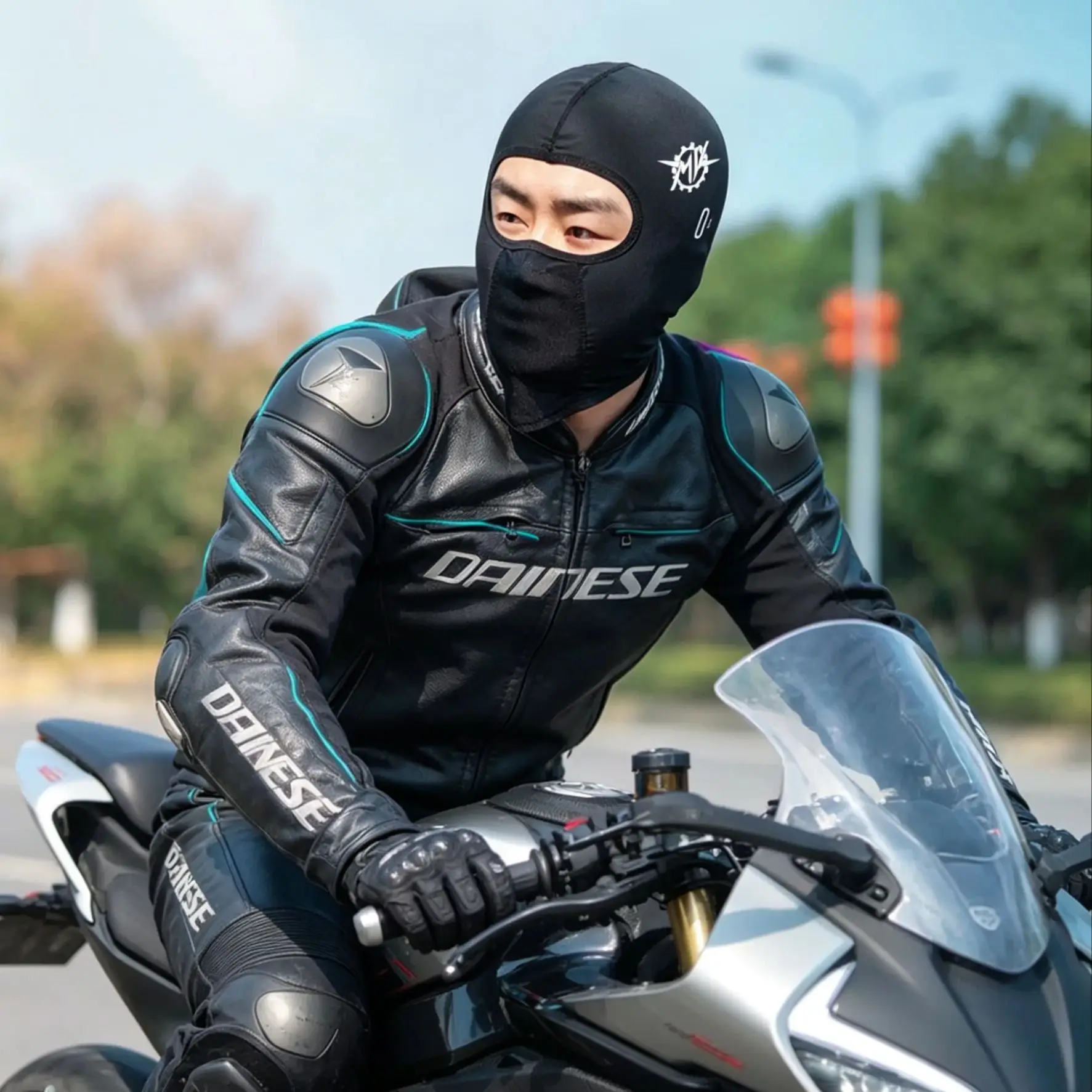 MV Agusta F3, F4 RR, F4 RC, Brutale 675/800/1000용 사이클링 캡 및 오토바이 발라클라바 ? 여름용 냉각, 자외선 차단 모자