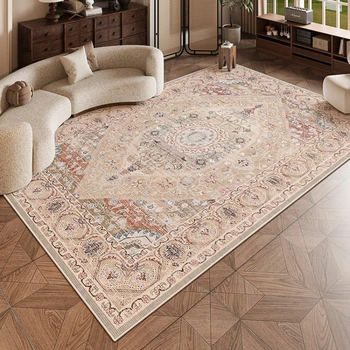 French Vintage Printed Soft Living Room Area Rug 1