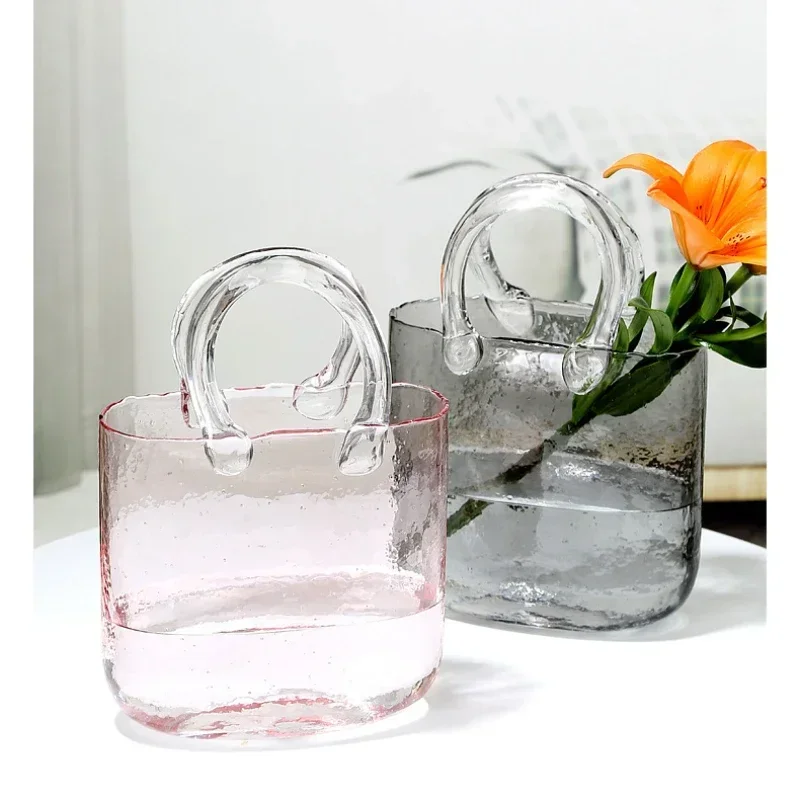 Description Picture 5 of itemNordic Ins Style Original Bag Handbag Hydroponic Flower Basket Fish Farmin Nordic Home Decor Glass Vase Designer g