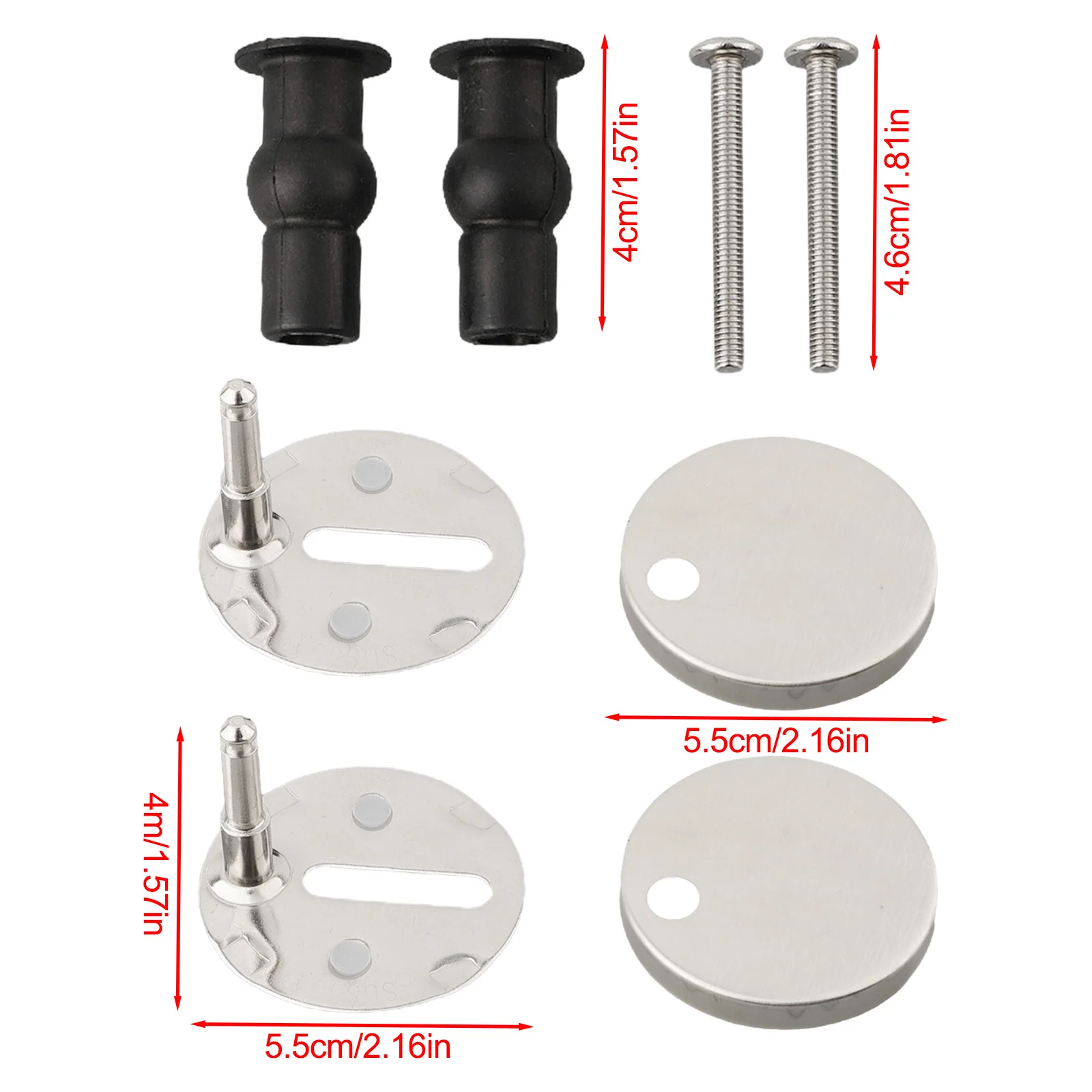 Toilet Seat Hinges Top Fix Hinge Mountings Replacement Release Quick Screws Kit For Toilet Bathroom Furniture Accessories 2Pcs