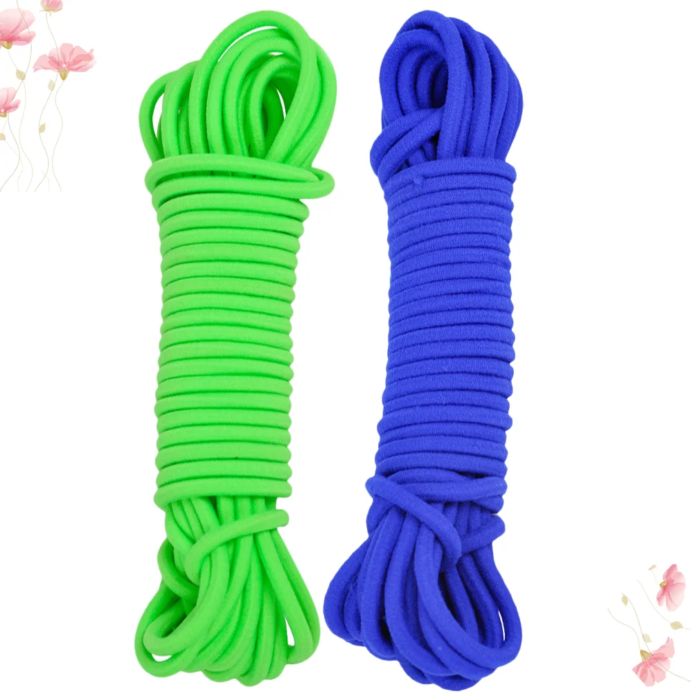 

2 Pcs Jump Rope Fitness Elastic Ropes Outdoor Funny Skipping Kid Jumping Pupils