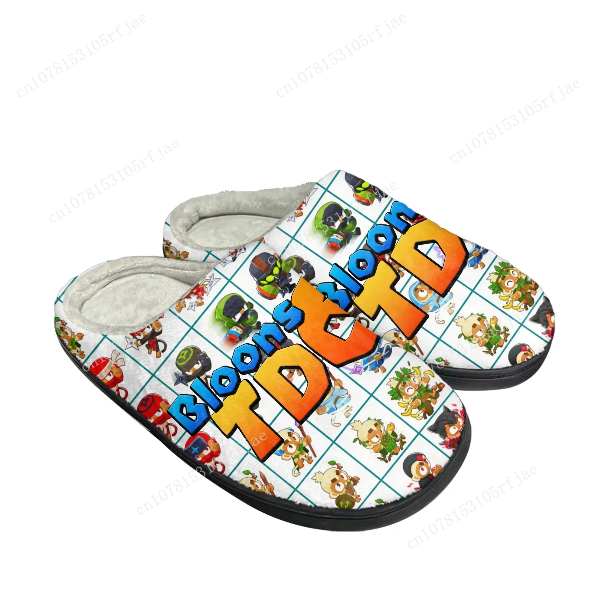 Bloons TD 6 Custom Home Cotton Slippers Anime Cartoon Game Mens Womens Plush Bedroom Casual Keep Warm Shoes Tailor Made Slipper