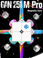 GAN 251 M Pro Magnetic Magic Speed Cube Professional Stickleress Puzzle Toys Gan 251 M Air Leap 2x2 Magic Cube Children's Gift 1