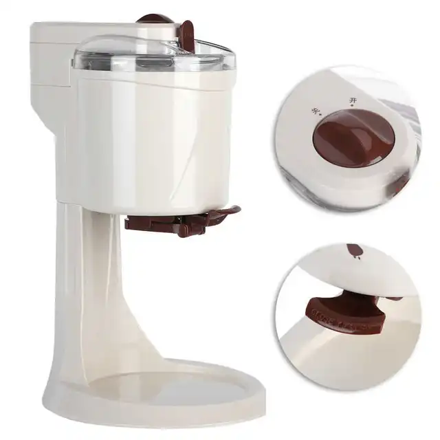 SNOEMWU Ice Cream Maker Portable Fruit Ice Cream Machine Home Ice Cream  Dessert Sorbet Maker CN Plug 220VPink