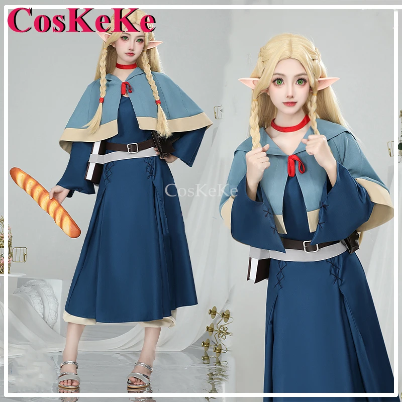 

CosKeKe Marcille Cosplay Anime Delicious In Dungeon Costume Lovely Sweet Uniform Dress Halloween Party Role Play Clothing S-XL
