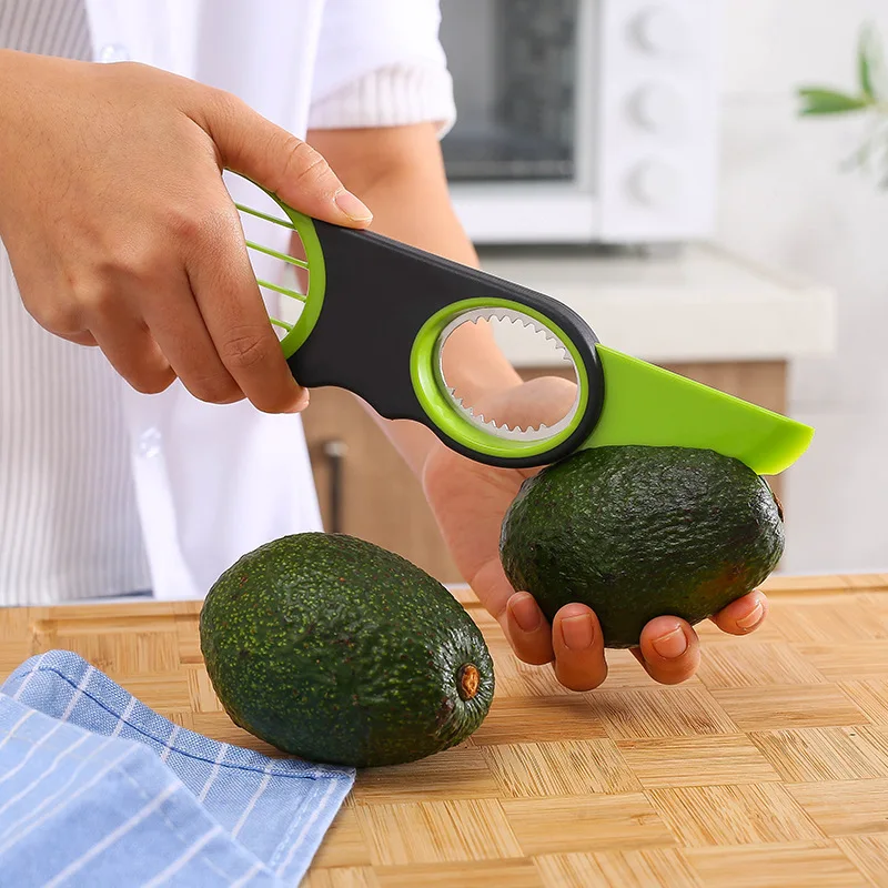 3 in 1 Avocado Tool kitchen gadgets Avocado Slicer and Pitter-All-in-One Avocado Peeler and Slicer for Hass Florida Avocadoes