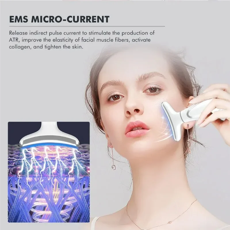 Face Lifting Massager Skin EMS Microcurrent Neck Face Lifting Instrument Facial Machine Tighten Sagging Anti Wrinkle