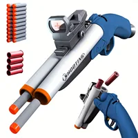 Soft Bullet Toy Gun，Double Barrel Toy Foam Blaster Double Shoot Toy Shotgun with Shell Ejection for Teen Christmas Birthday Gift 1