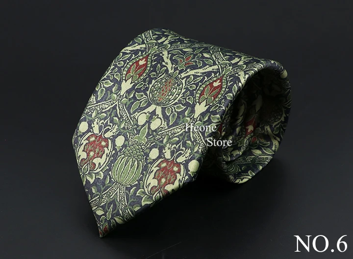 Vintage Digital Printed Men Ties Floral Elk Forest Pattern Soft 8cm Retro Necktie For Casual Party Suit Shirt Cravat Accessory