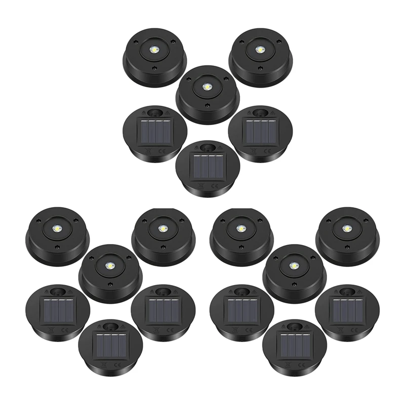 

18 Pcs Solar Lights Replacement Top 7 Lumens Solar Lantern Parts LED Solar Panel Lantern Lid Lights For Outdoor Hanging