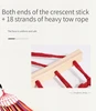 Single Double hammock 200X150cm outdoor anti-rollover canvas hammock swing mesh wooden stick double thickening 5
