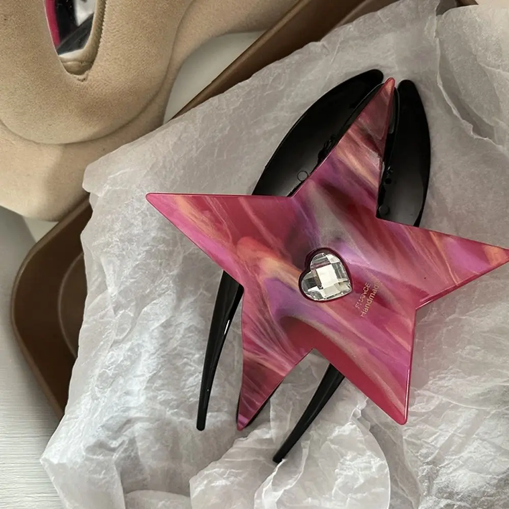 

Headwear Zircon Large Size Female Hairpins Women Hairgrip Heart Korean Hair Clips Crystal Shark Clip Women Hair Claws Acetate