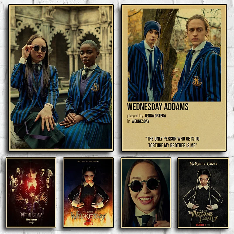 

Американский кинопостер, ТВ добавлен, настенное искусство, холст, живопись, украшение для домашней комнаты, подвесная фантазия, настенные постеры в среду