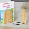 1pc Simple Wood Bookend Holder Desktop Organizer Office Book Stand Magazine Folder Storage Desk Shelf Stationery School Supplies 3