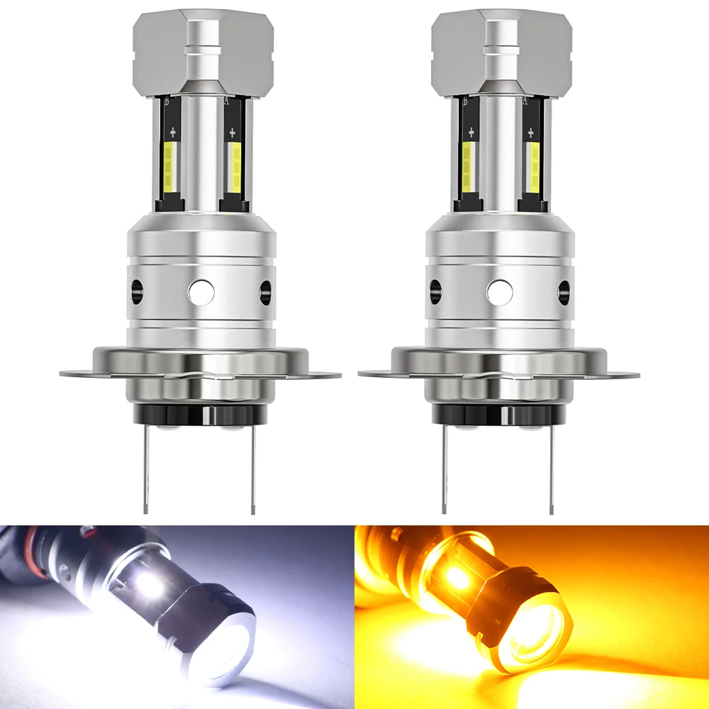 2Pcs H7 H4 Led Car Fog Light Bulbs H10 H8 H9 H11 9005 9006 H16jp 8000LM Super Bright CSP LED Headlight Foglamps DRL 6000K 12V