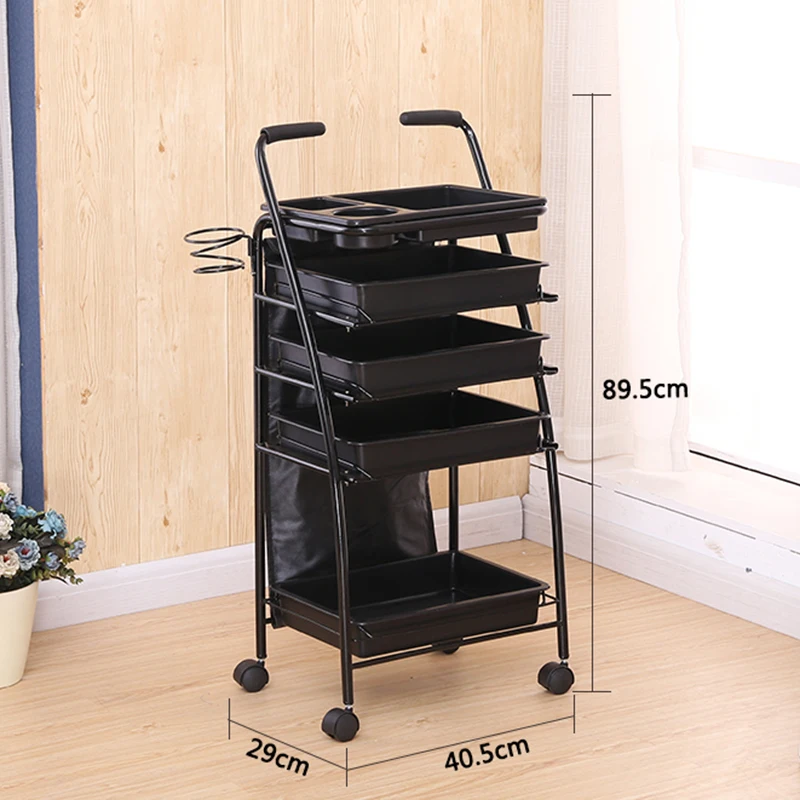 Japanese Style Modern Trolley Multifunctional Luxury Barber Shop Trolley Storable Beauty Salon Furniture Pousser Un Chariot HBSC