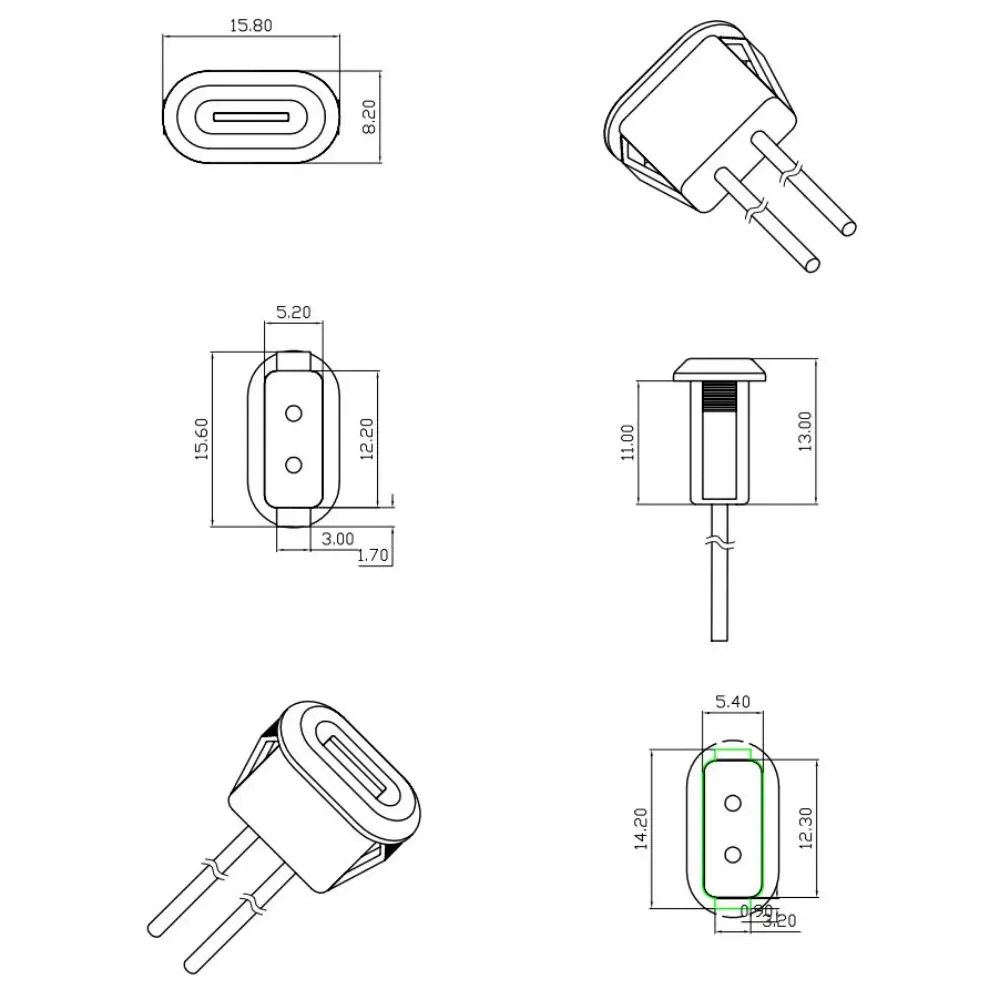 USB Type C Connector Jack Female Type-C Card Buckle 3A High Current Fast Charging Jack Port USB-C Charger Socket Accessory usb type c connector