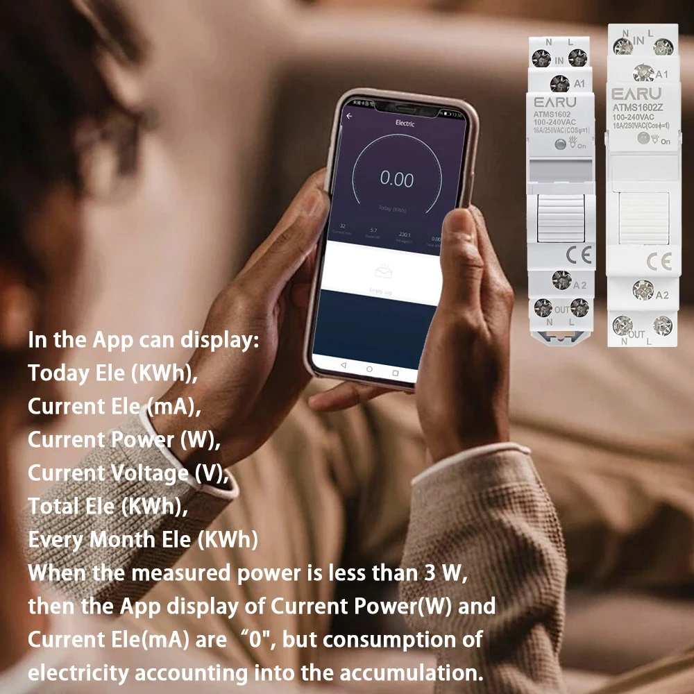 AC 110V 220V 16A Din Rail WIFI Zigbee Smart Timer Relay Switch Circuit Breaker R