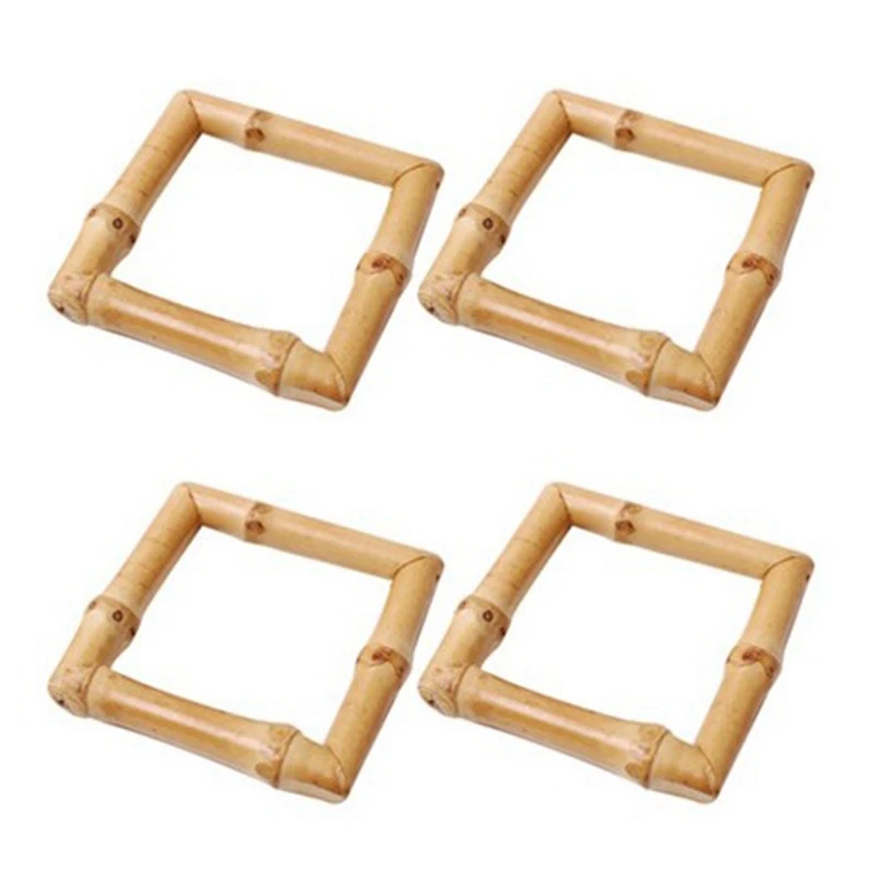 Hot Yo-Wood Bamboo Portatovaglioli Set Di 4, Portatovaglioli Naturali In Rattan Fatti A Mano Anelli Decorazioni Da Tavola